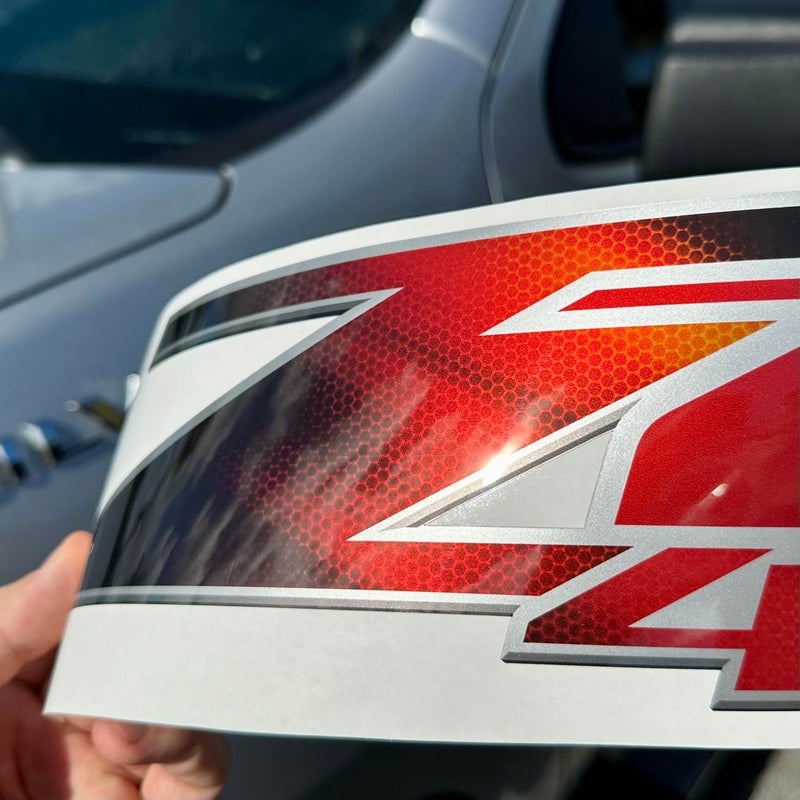 GOLD HOOK Z71 Decal Silverado Stickers Chevy Road Emblem HD Replacement Side Truck Premium Series (Metallic Finish) - Image 4